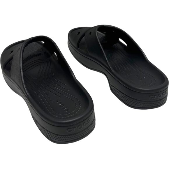 Crocs Classic Women's Cross Strap Black 9 - Picture 3 of 6
